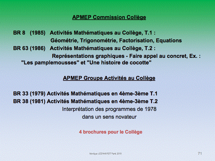 Apmep Centenaire De Lapmep Diaporama Et Liste Des - 